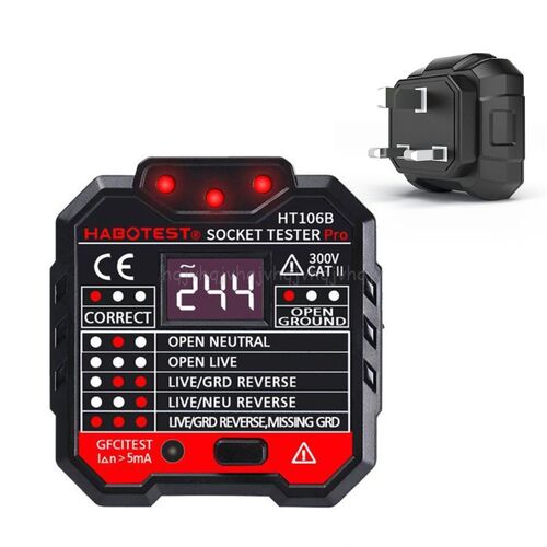 HT106 Electric Socket Tester Neutral Live Earth Wire Testing