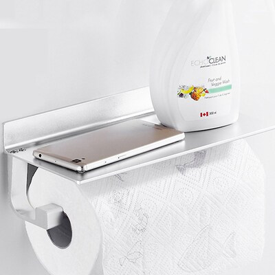 Aluminum Wall Stand Toilet Paper Towel Holder Kitchen Paper