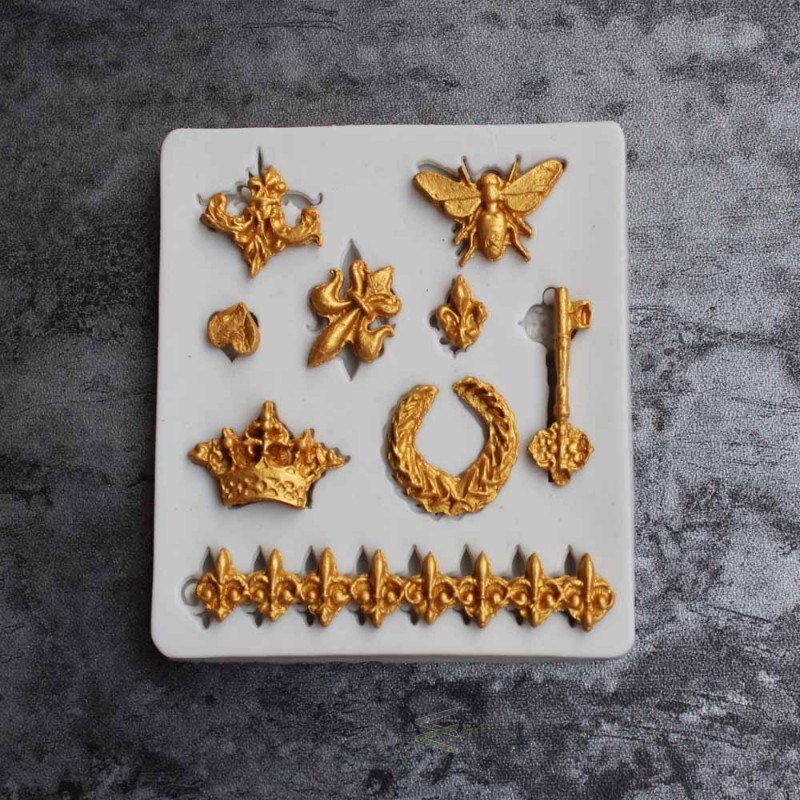 Mold 3D Silicone Vintage Frames Lace Trim Modeling Cake Deco