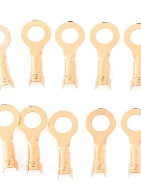 HUXUAN New 100Pcs 4.2mm Gold Brass Round Splice Cold Pressed