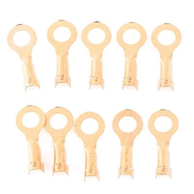 HUXUAN New 100Pcs 4.2mm Gold Brass Round Splice Cold Pressed