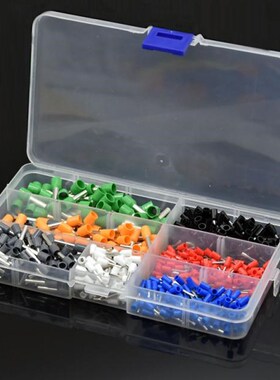 600pcs Mixed Copper Wire Crimp Tube Connector Spade Insulate
