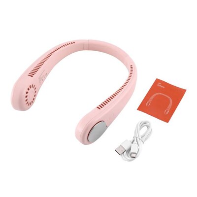 USB mini hanging neck fan portable leafless small fan mini h
