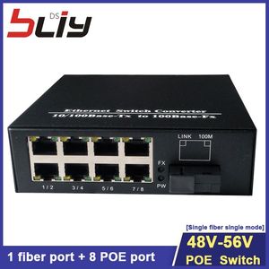 8 port poe switch 20km fiber optic switch transceiver media