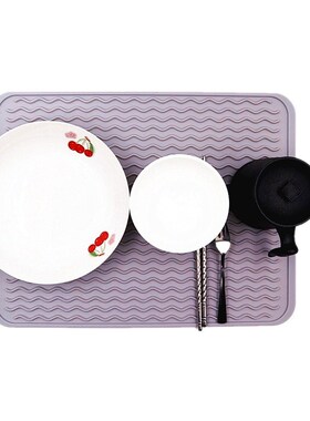 HOT SALE Silicone Dish Drying Mat Non-Slip Placemat Tablewar