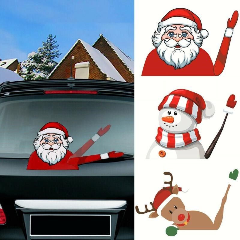 christmas decoration cute car wiper sticker for car accessor