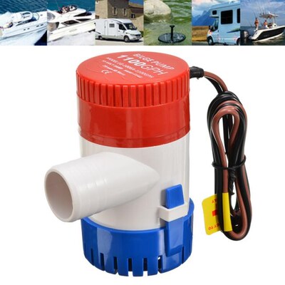 12V Bilge Pump 1100GPH Electric Water Pump 适用于 Boats Acce