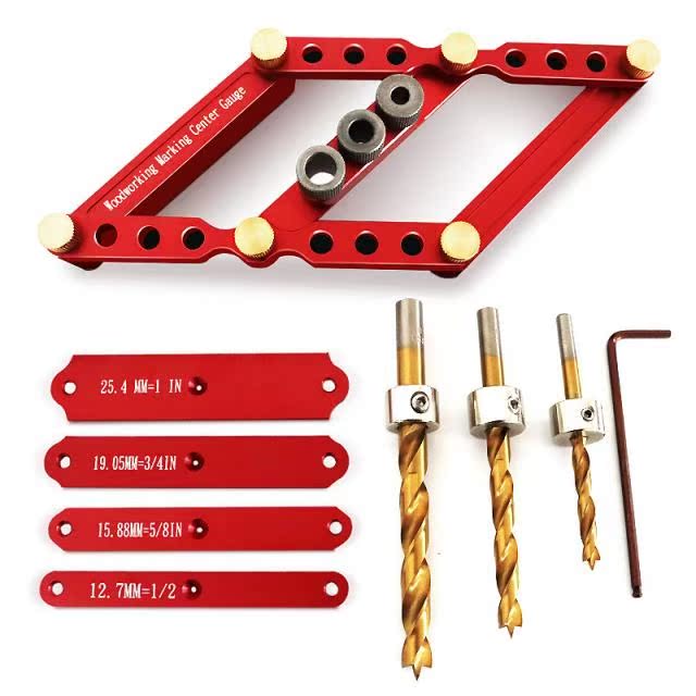 3 In 1 Center Drill Puncher Scriber Round Dowel Puncher Jig