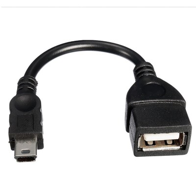 New Arrived High Quality Black PVC 12cm USB 2.0 MINI 5pin Ma