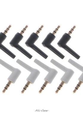 10 Pcs Gold 3 Pole 4 Pole 3.5mm 90 Degree Male Stereo Headph