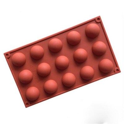 Hemisphere Shape Silicone Moulds 15 Holes Food Grade Baking