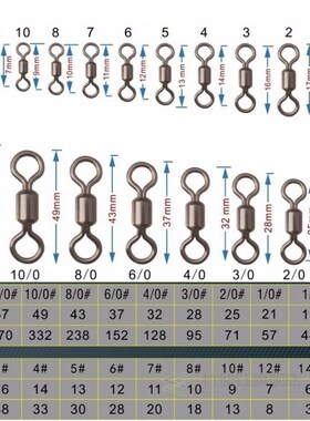 50PCS Fishing Connector Fishing Barrel Bearing Rolling Swive