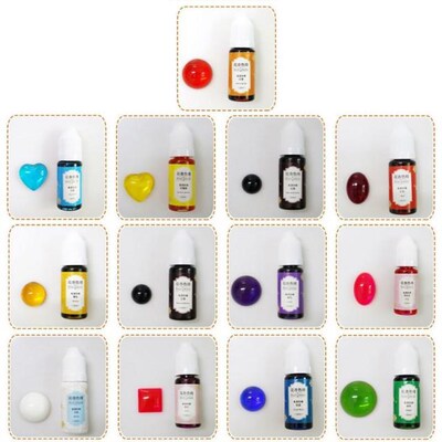 Epoxy Pigment 13 Color Liquid Epoxy Resin Dye 0.35oz Coloran