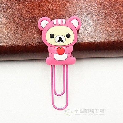 1 PCS Cute Cartoon Kawaii Rilakkuma Series Bookmark Clip Me