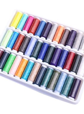 39 Assorted Color Polyester Sewing Threads Spool Set 适用于