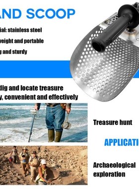 Beaches Sand Scoop with Handle Metal Detecting Tool Stainles