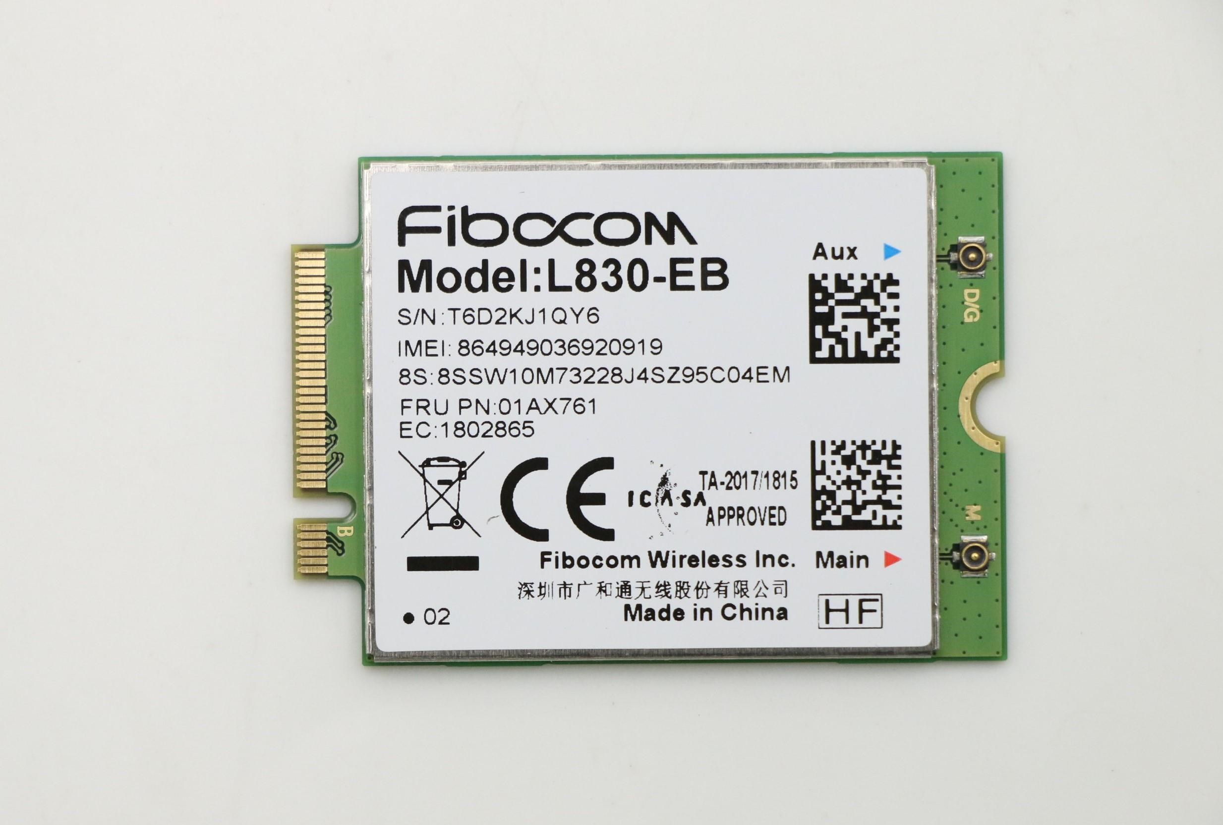 Fibocom L830-EB WWAN Card   Thinkpad X280 T480 T580 P52s L48