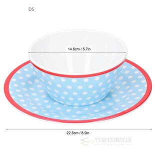 Dessert Plate Bowl Dish Set Imitation Porcelain Fruit Salad