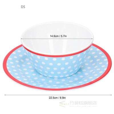Dessert Plate Bowl Dish Set Imitation Porcelain Fruit Salad