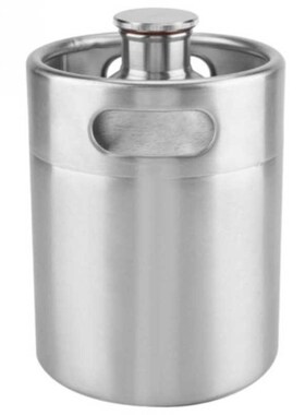 Stainless Steel 2L Mini Keg Beer Growler Portable Beer Bottl