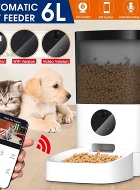 6L Smart Automatic Pet Feeder Visible Cover Pet Dog Cat Food