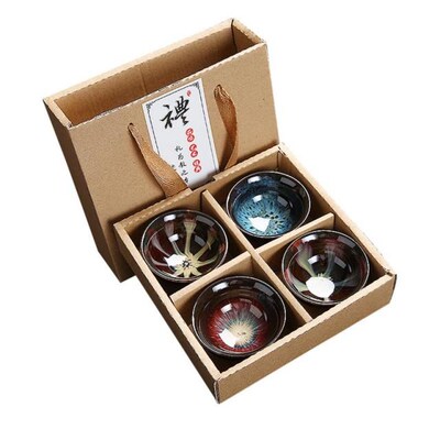 Ceramic Porcelain Tea Cup Bowl Teaware Jun Kiln Change Brush