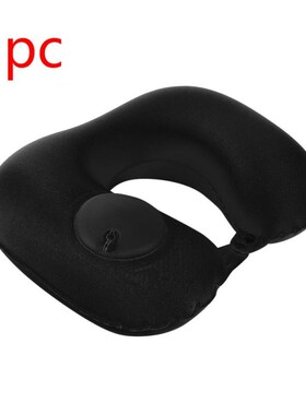U-Shape Portable Inflatable Cotton Travel Pillow Hiking Neck