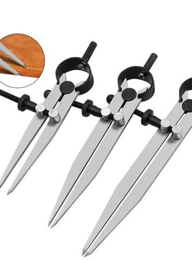 S/M/L Adjustable Lockable Steel Divider Wing Leather Compass