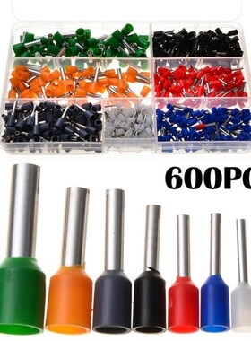 600pcs/Set Insulated Cord Pin End Terminals Bootlace Cooper