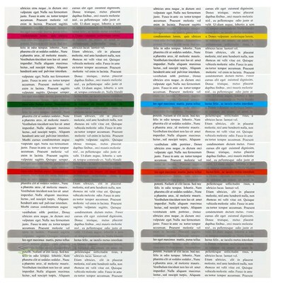 8 Pieces Reading Guide Strips Highlighter Colored Overlays B
