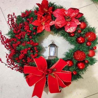 Christmas Wreath  Xmas Door Christmas Decor Window Door Wall