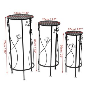 Landing Set Metal Stand 3pc Type Rouand Plants Extravagant