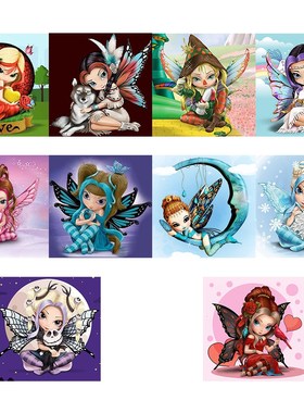 Flower Fairy Full Square Diamond Painting Kits 5D DIY Cartoo