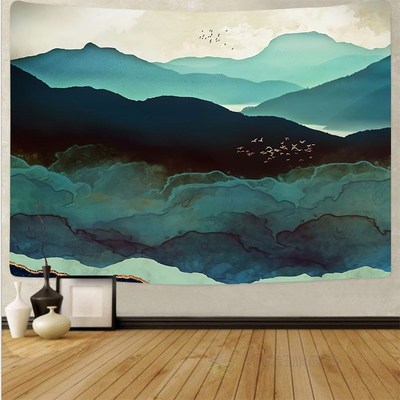 Japanese Style Tapestry Wall Hanging Wall Art Table Cloth B