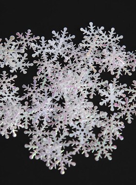 200 Pcs Snowflakes Artificial Snow Plastic 3cm Christmas  Ho