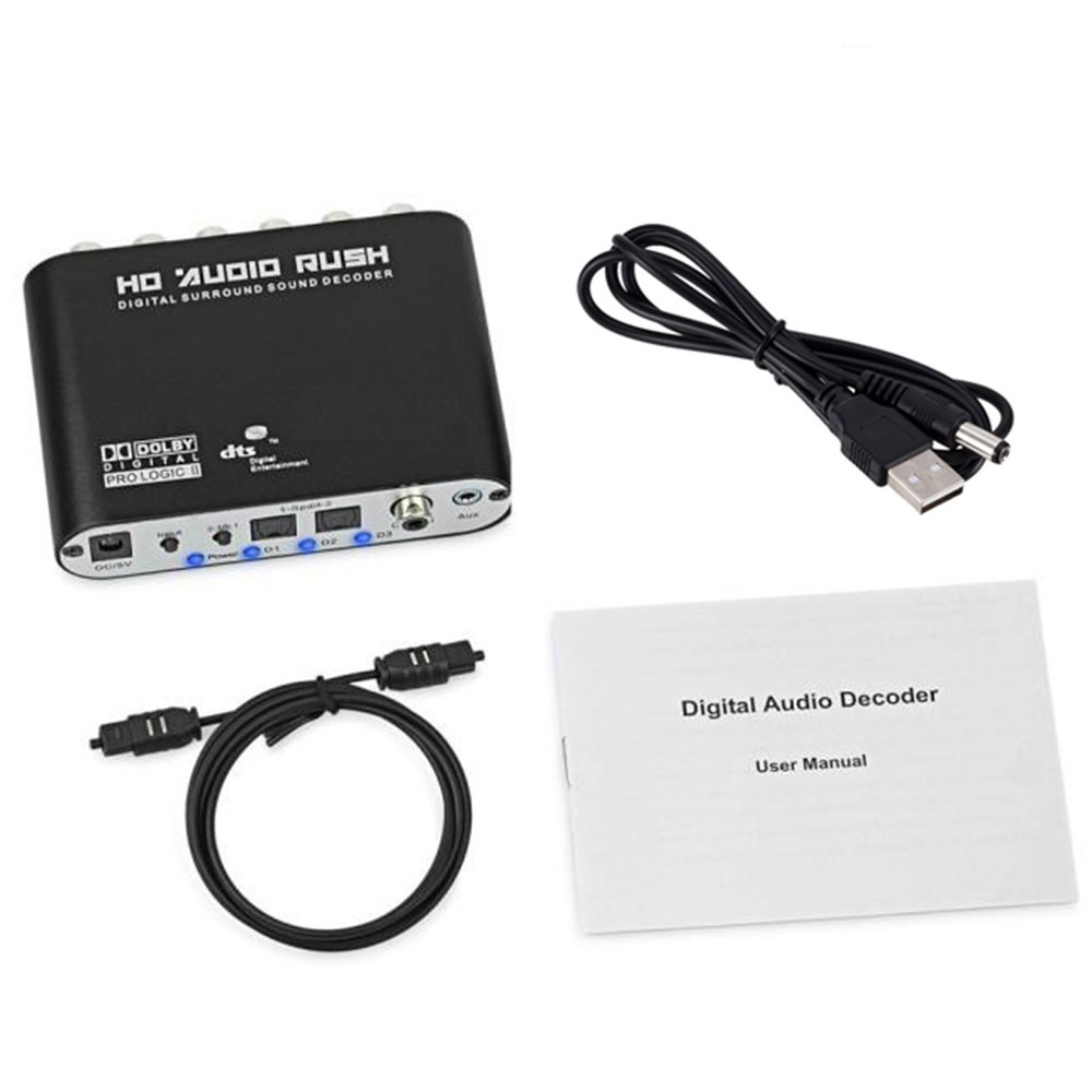 Digital 5.1 EU Audio Decoder Dolby Dts/Ac-3 Optical To 5.1-C