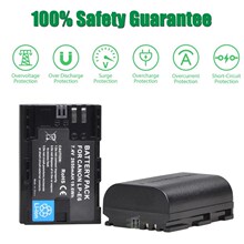 2650mAh LP-E6 LPE6 LP-E6N Battery for Canon EOS 5D Mark IV 5