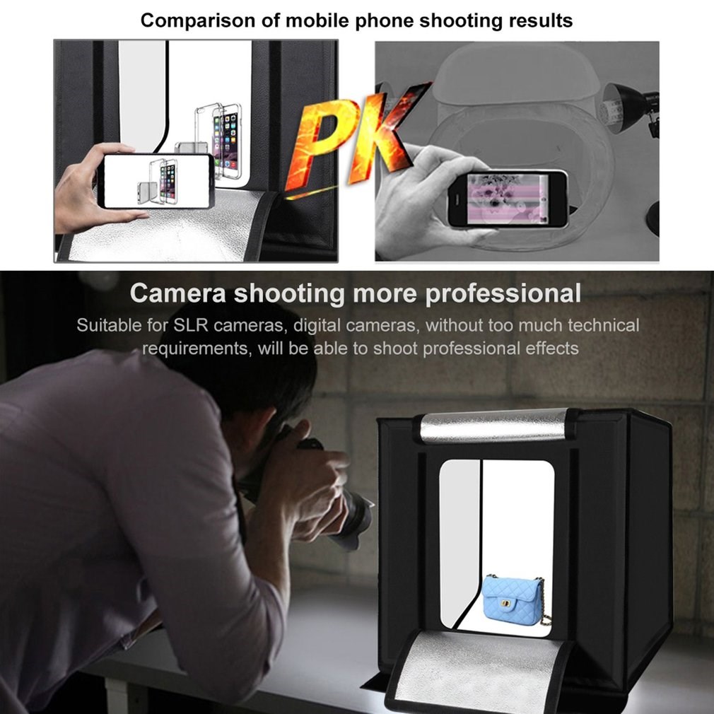 2019 New 40x40cm Light Box Mini Photo Studio Photography Box