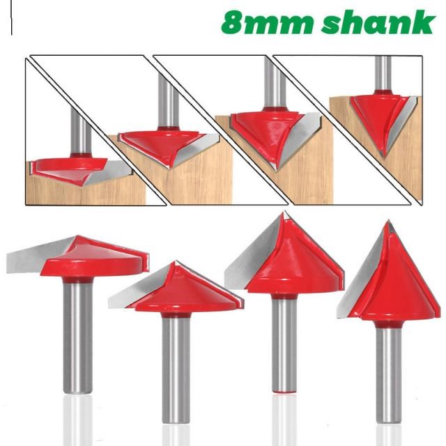 8mm Shank V Bit CNC solid carbide end mill 3D Router Bits fo