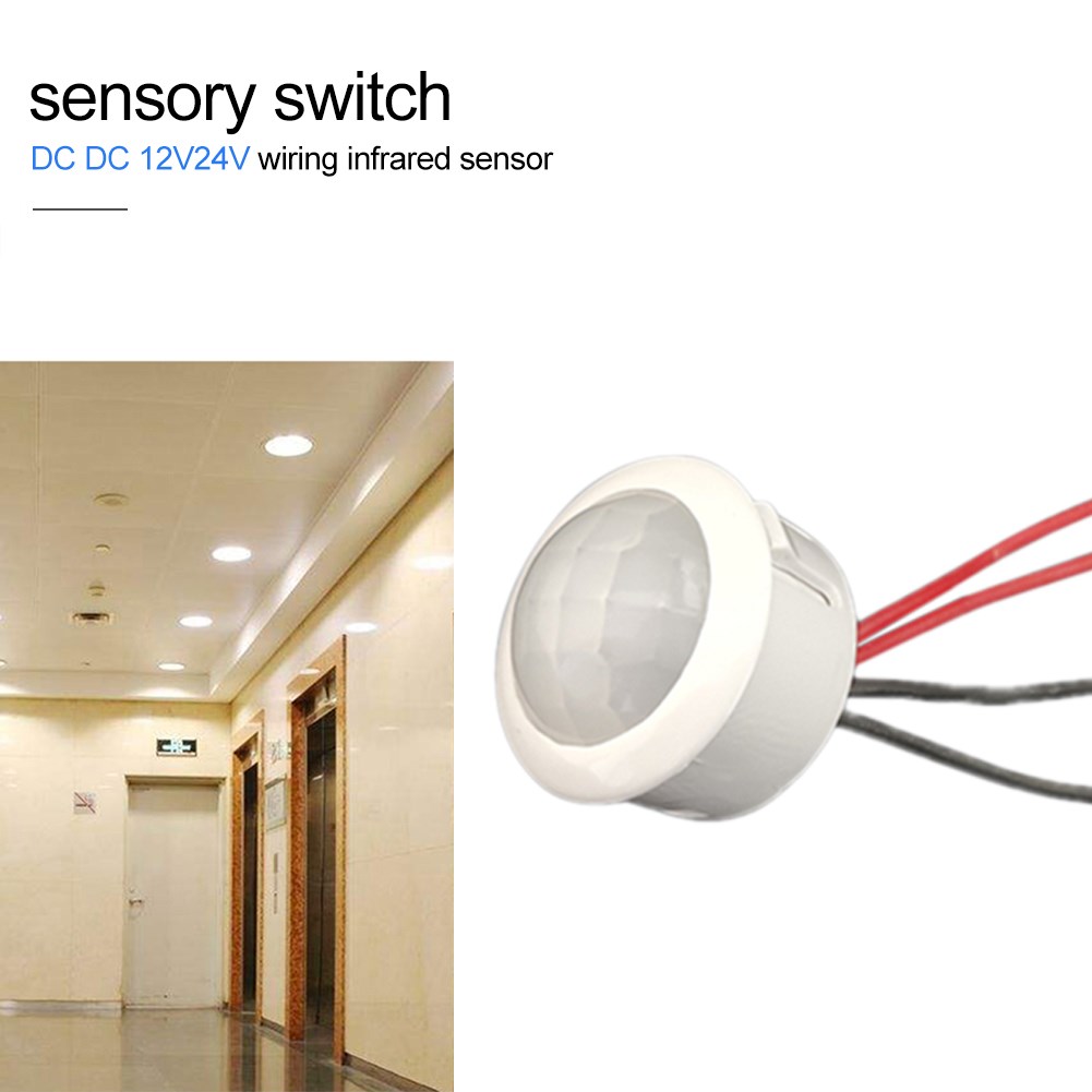 DC 12V 24V Wiring Infrared Sensor PIR Motion Movement Sensin