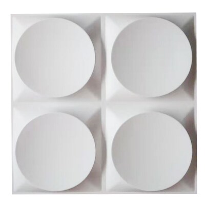 White 3D Wall Panels Modern Wall Decor Moon Surface Design 1