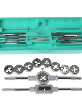20 Pcs Tap Die Set Metric Hand Threading Tool Tungsten Carbi