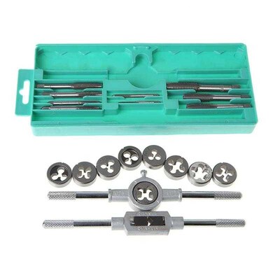 20 Pcs Tap Die Set Metric Hand Threading Tool Tungsten Carbi