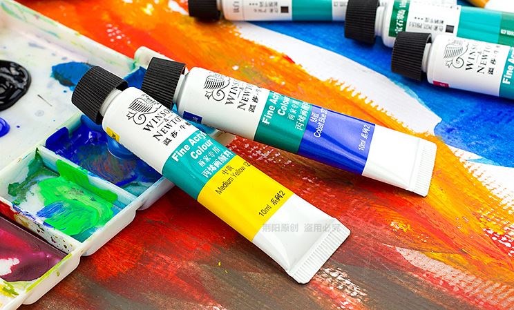 Winsor Newton Fine Acrylic Color Set 18 Colors Paints Artist
