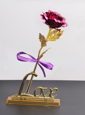 Drop Shipping 24K Foil Plated Gold Rose Flowers Glaxy Box We