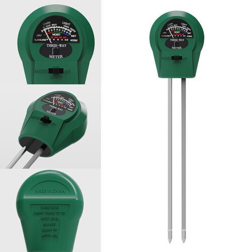 3 in 1 Soil PH Meter Sunlight PH Tester Garden Flowers Soil