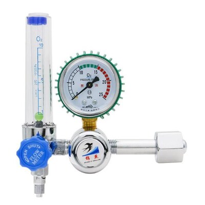 Oxygen Regulator Inhalator Pressure Gauge Flow Meter 适用于