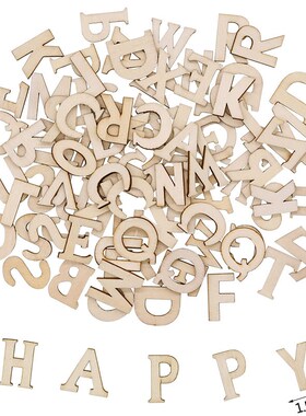 100pcs Wood English Alphabet Decorative Letters Wooden Numbe