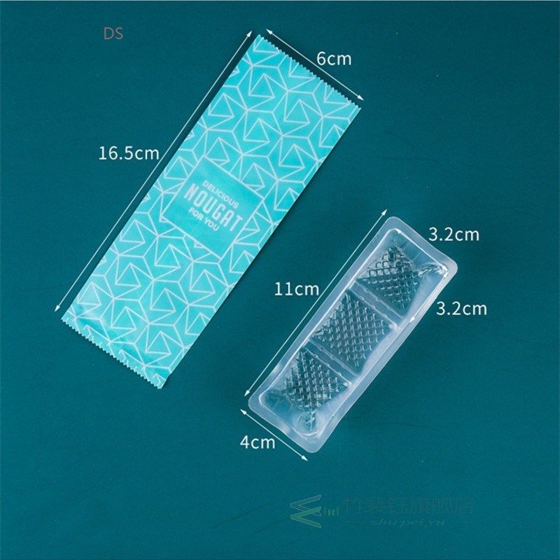 100pcs Hot Seal Bag Blue Snowflakes Nougat Candy Cookie Choc