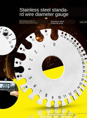 0-36 Round AWG SWG Wire Thickness Ruler Gauge Diameter Measu